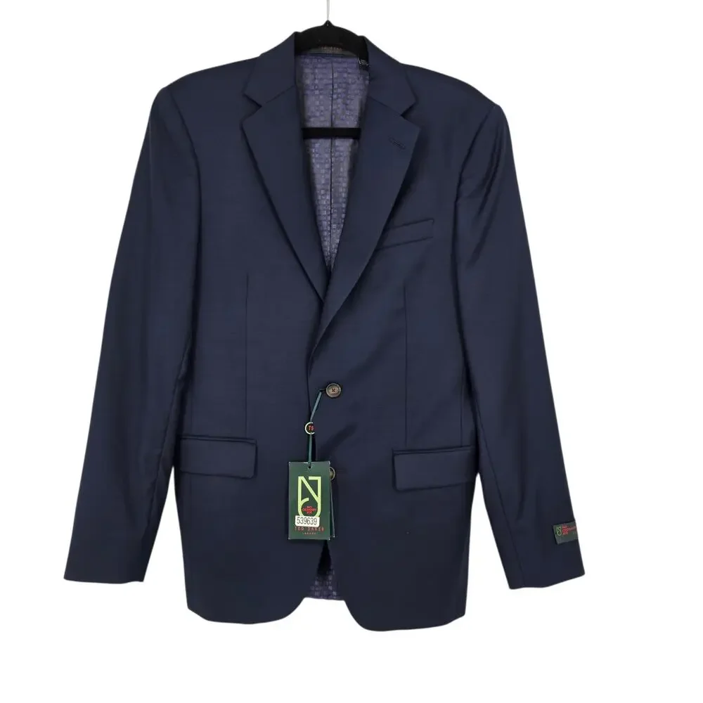 NWT Ted Baker London High Blue Jake CT No Ordinary Joe Wool Twill Blazer Sz 40R